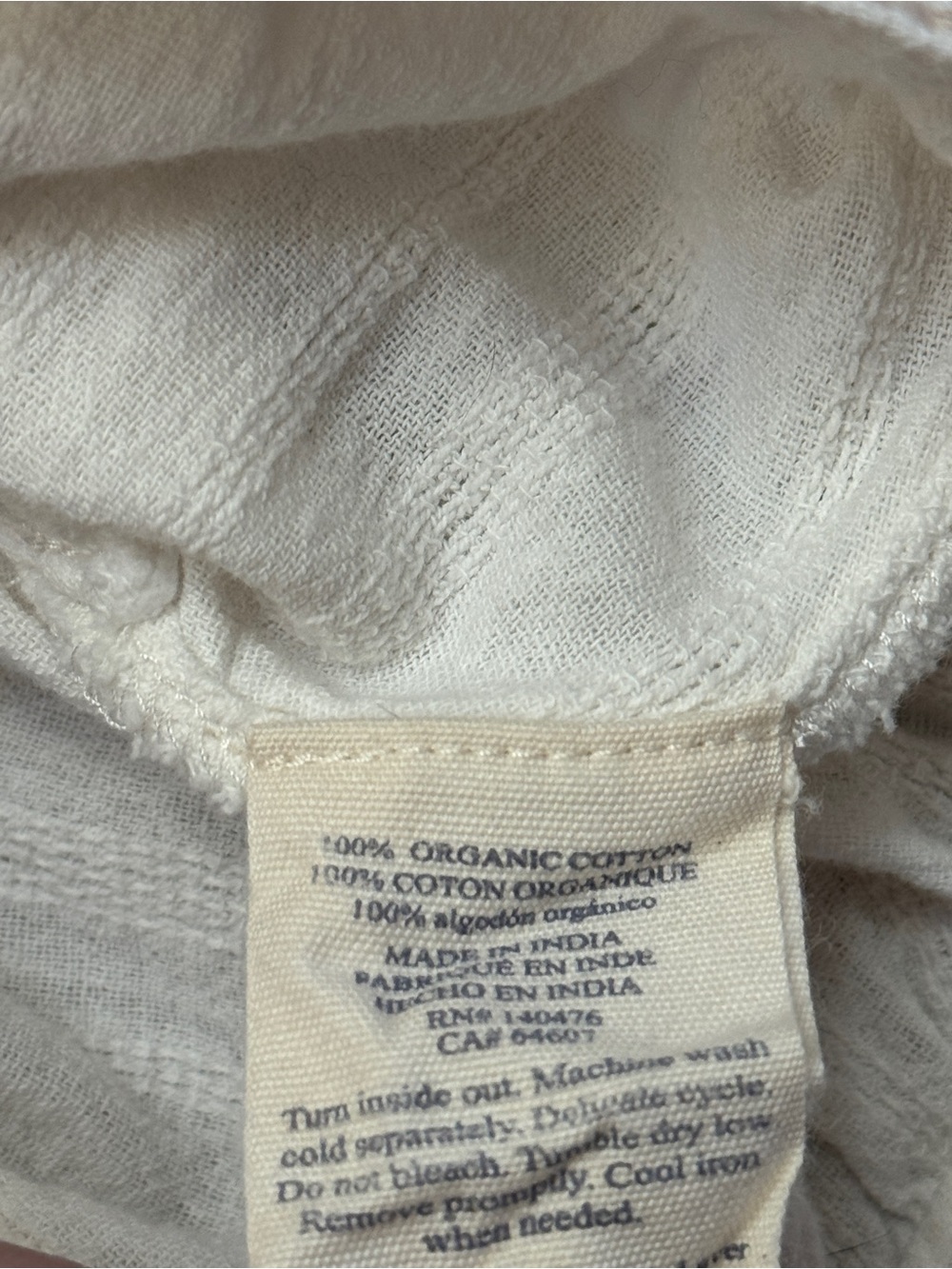 Faherty Isla Embroidered Organic Cotton Sleeveless Button-Up Tank Size S - Picture 3 of 11